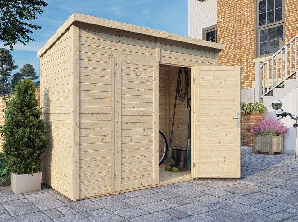 Casetta da giardino in legno - 2.8m² - 244 x 121cm