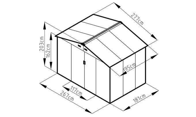 Casetta in metallo ARCHER C -5.40m²