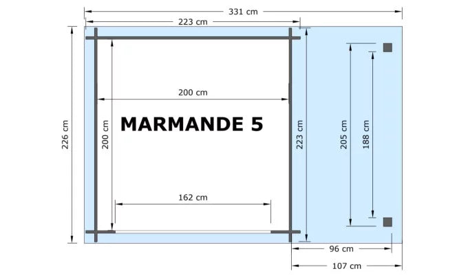 Casetta da Giardino MOKKA - 3,98m²