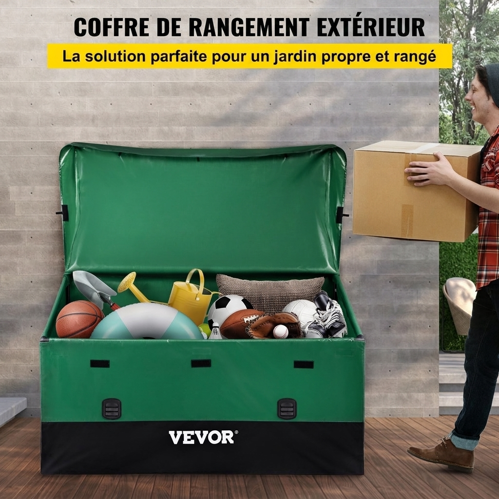 VEVOR - Baule di Stoccaggio Esterno XXL 1013L - 147x86x108cm