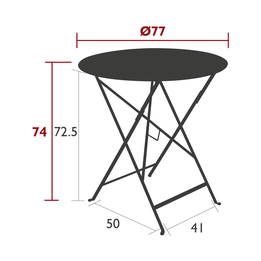 Tavolo da giardino BISTRO - Ø77