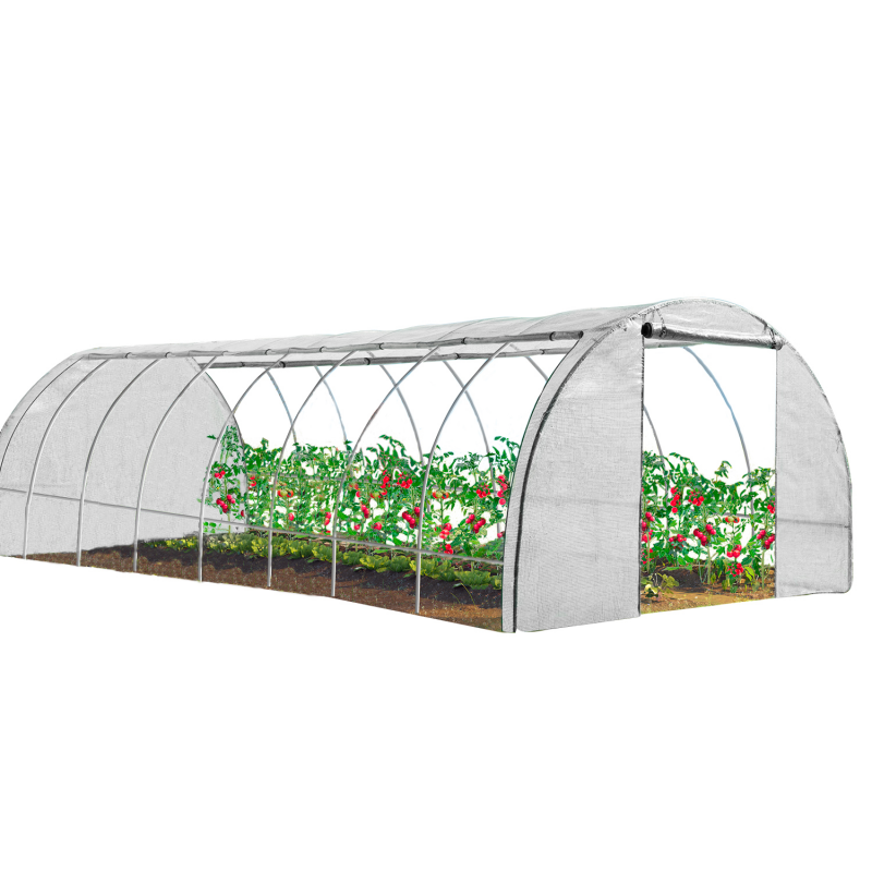 Serra Tunnel da Giardino 4 Stagioni 24M² 8x3M Bianca Gamma Orticola - VERA