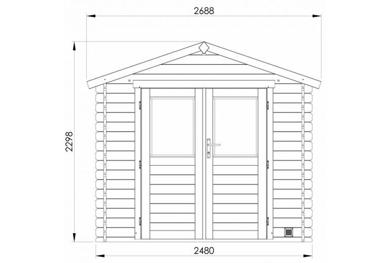 Casetta da giardino NICO - 2,8m²