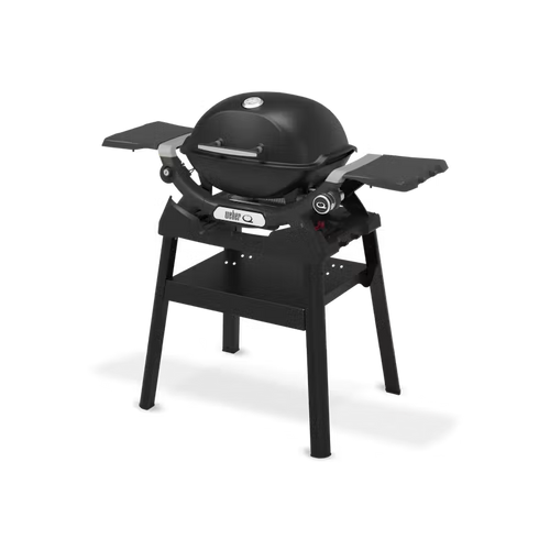Barbecue a gas Q 1200N con tavolini laterali e supporto compatto