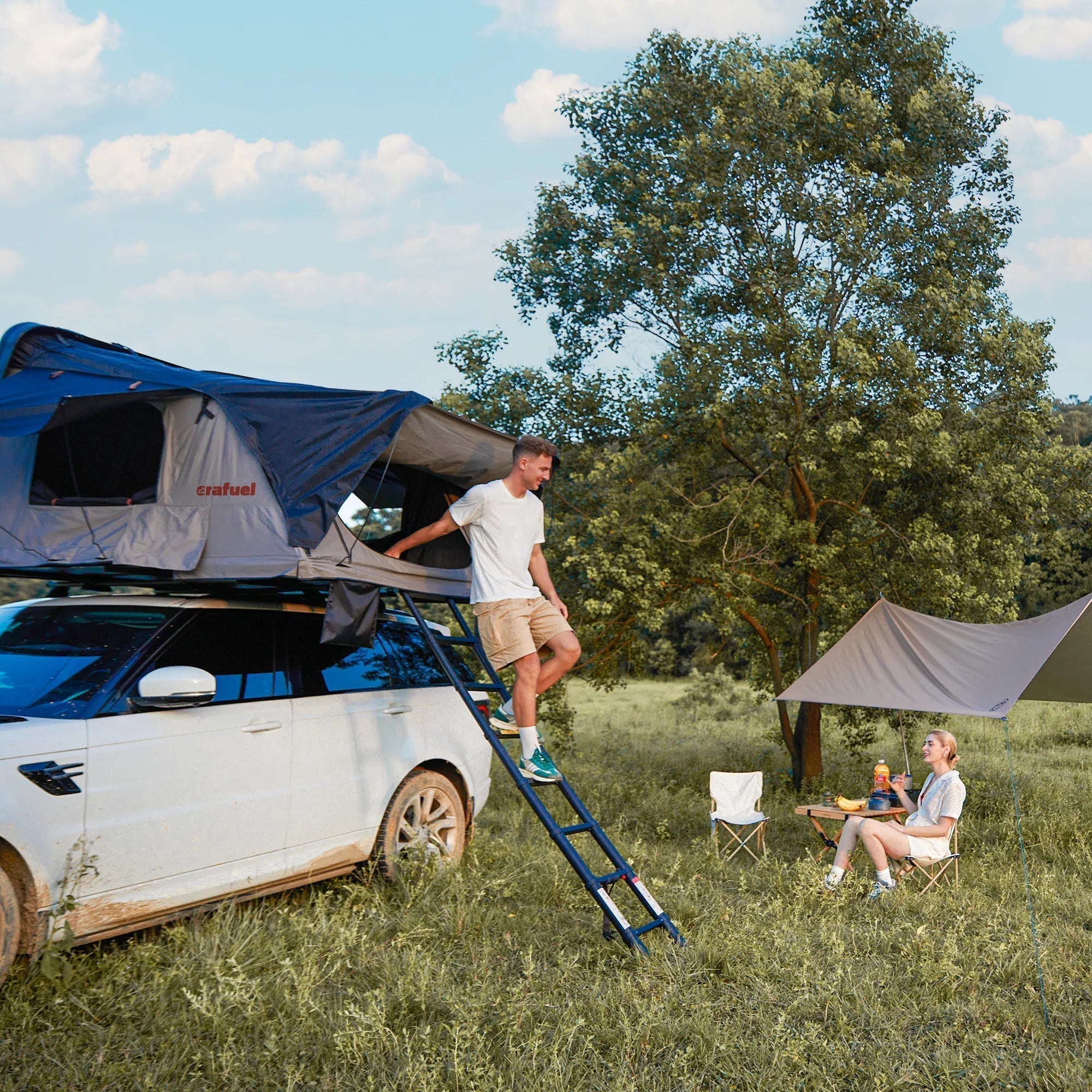 Tenda da Tetto a Guscio In Alluminio - 4 Persone