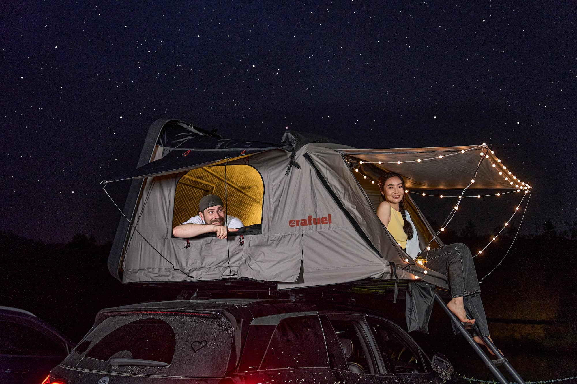 Tenda da Tetto a Guscio In Alluminio - 4 Persone