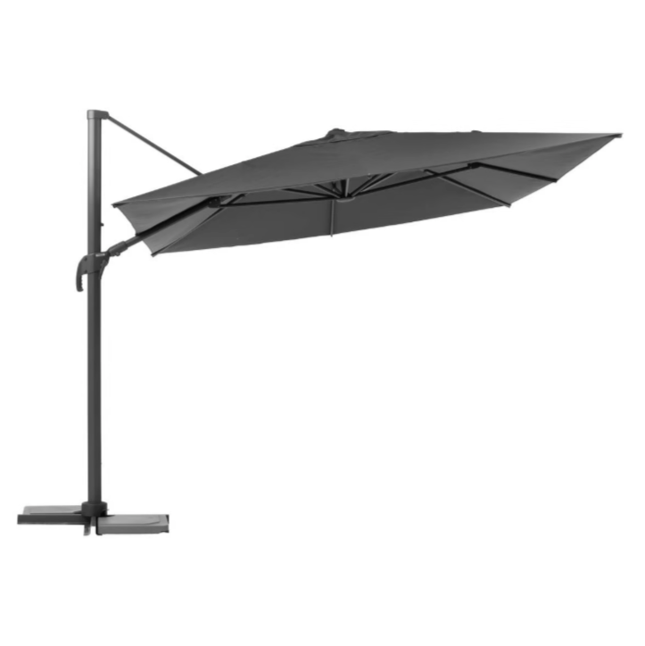 Ombrellone decentrato rettangolare inclinabile MELHIA Anthracite / Graphite