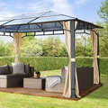 Gazebo da giardino, Sunset Deluxe, tetto rigido, 3×4 m