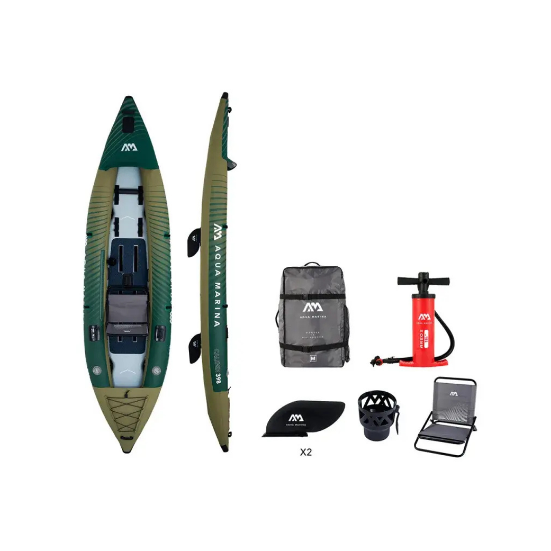 Kayak Gonfiabile Caliber Pesca Aqua Marina per 2 persone