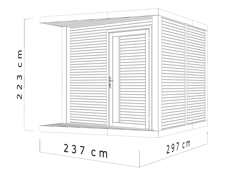 Casetta da Giardino NERO – 6 m²