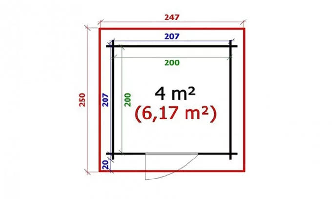 Casetta da giardino OUVRIER 1 34 mm - 4m² interno