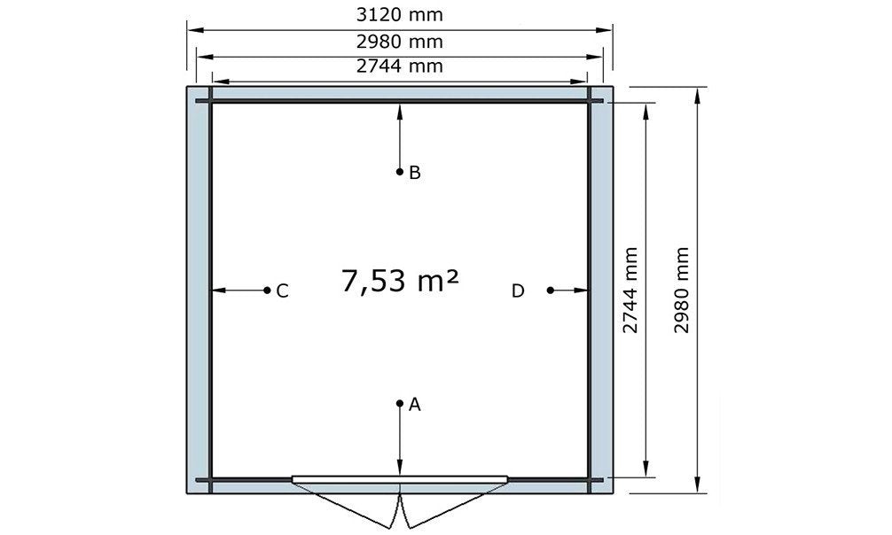 Casetta da Giardino MARMANDE - 3,98m² - 7,53m²