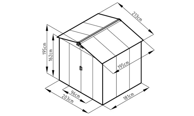 Casetta in metallo ARCHER B - 4.15m²