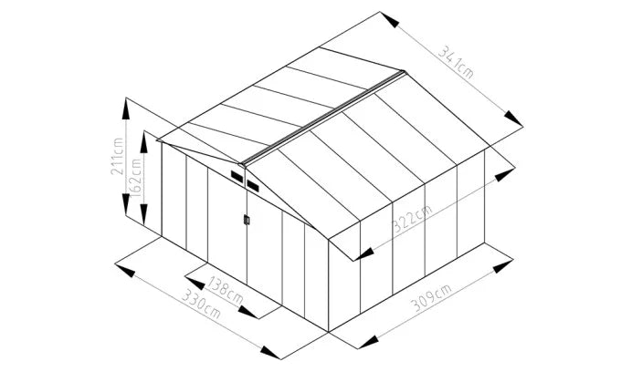 Casetta in metallo ARCHER F - 10.98m²