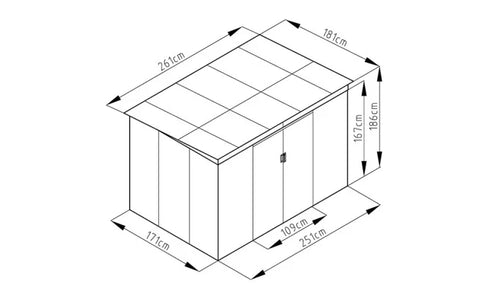 Casetta in metallo SKY C - 4.72m²