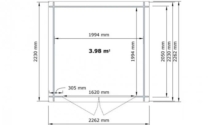 Casetta da Giardino JONZAC 4m²
