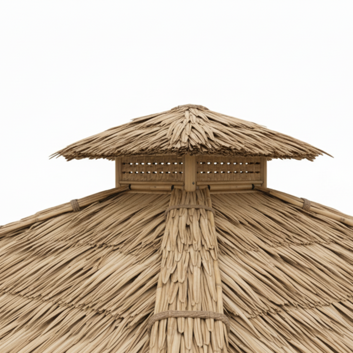 Paillote in Bambù con Panche M1 | Gazebo & Pergola Naturale con Spazio Pranzo | Tetto in Bambù o Palma | 250x250 & 300x300 cm