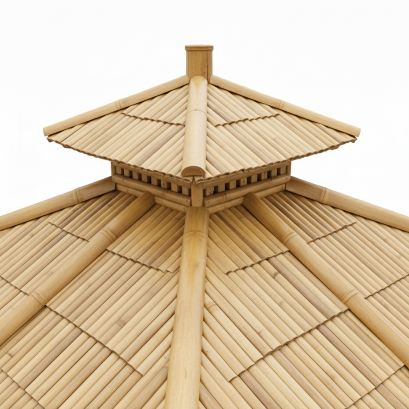 Paillote in Bambù con Panche M1 | Gazebo & Pergola Naturale con Spazio Pranzo | Tetto in Bambù o Palma | 250x250 & 300x300 cm