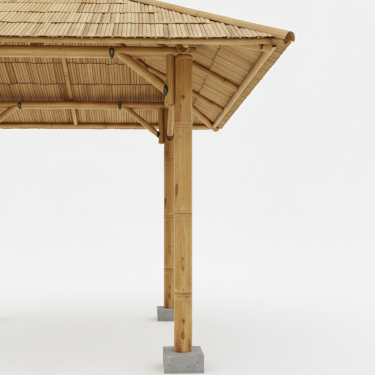 Paillote in Bambù da Giardino | Gazebo & Pergola Naturale con Tetto in Bambù o Palma | 250x250 & 300x300 cm