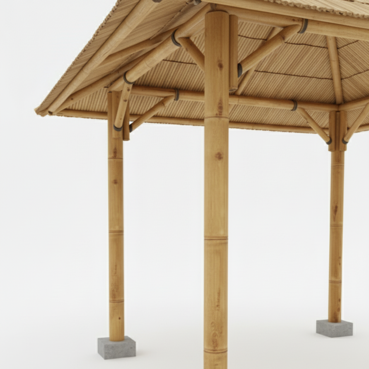 Paillote in Bambù da Giardino | Gazebo & Pergola Naturale con Tetto in Bambù o Palma | 250x250 & 300x300 cm