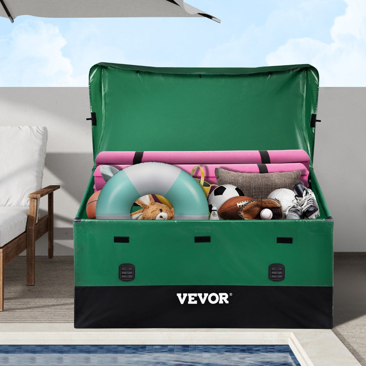 VEVOR - Baule di Stoccaggio Esterno XXL 1013L - 147x86x108cm
