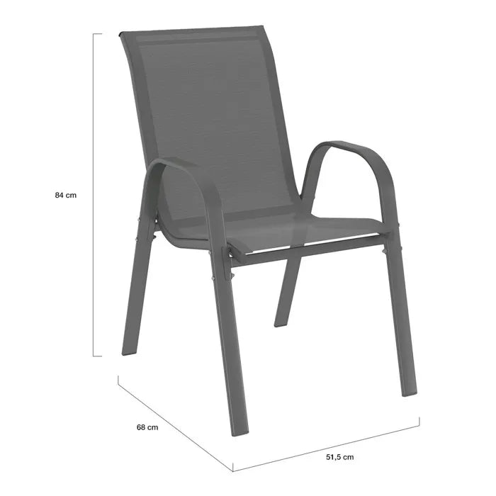 Salotto da giardino MADRID tavolo 190 CM e 8 sedie impilabili