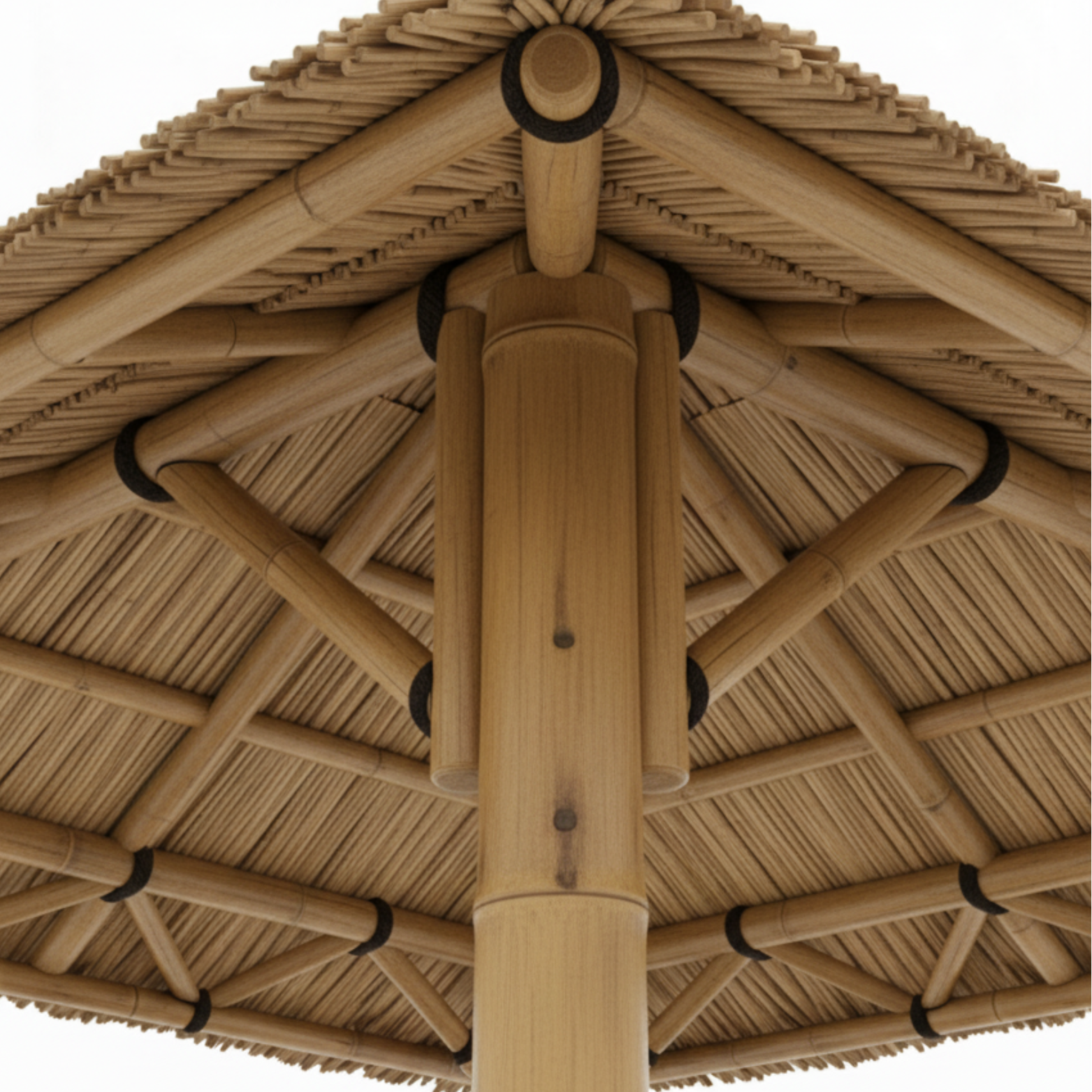 Paillote in Bambù con Pavimento Sopraelevato | Gazebo & Pergola Balinese con Tetto in Bambù o Palma | 250x250 & 300x300 cm
