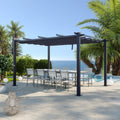Gazebo / Pergola in alluminio, 3x4m, telo scorrevole retrattile